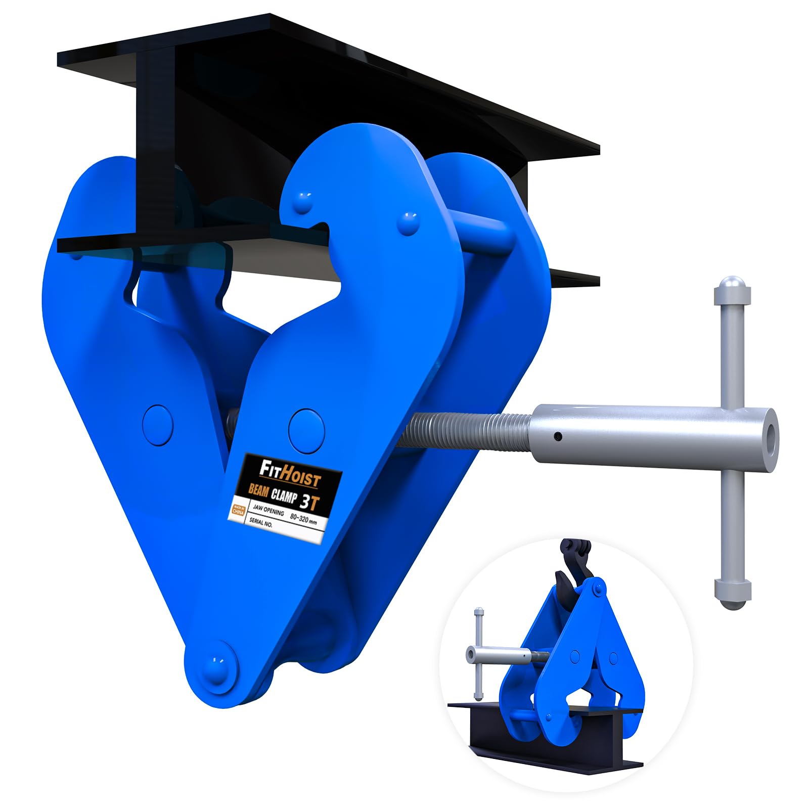 FITHOIST Beam Clamp 6600lbs | 3 Ton Load Capacity I Beam Clamp